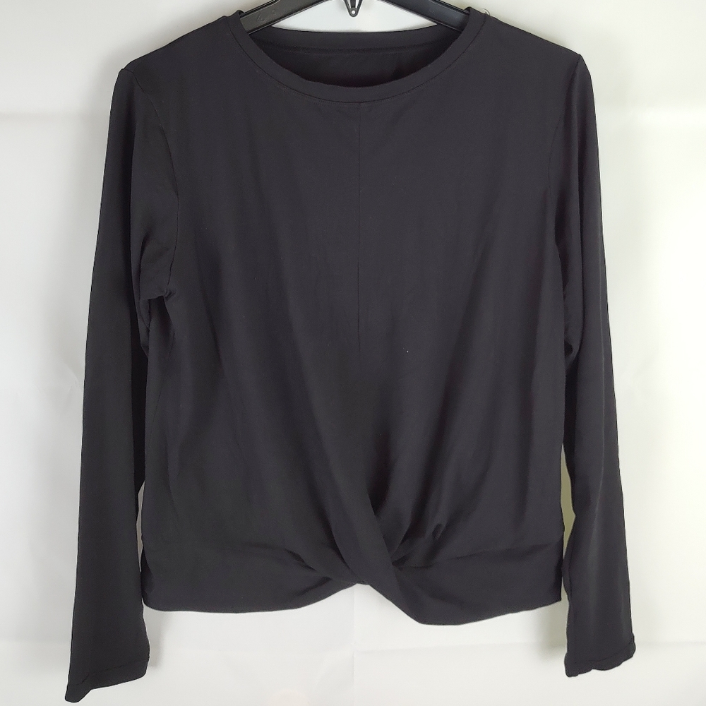 LegEnd Twisted Hem T-Shirt Top Womens L Yoga Gorpcore Athleisure Loungewear Fall